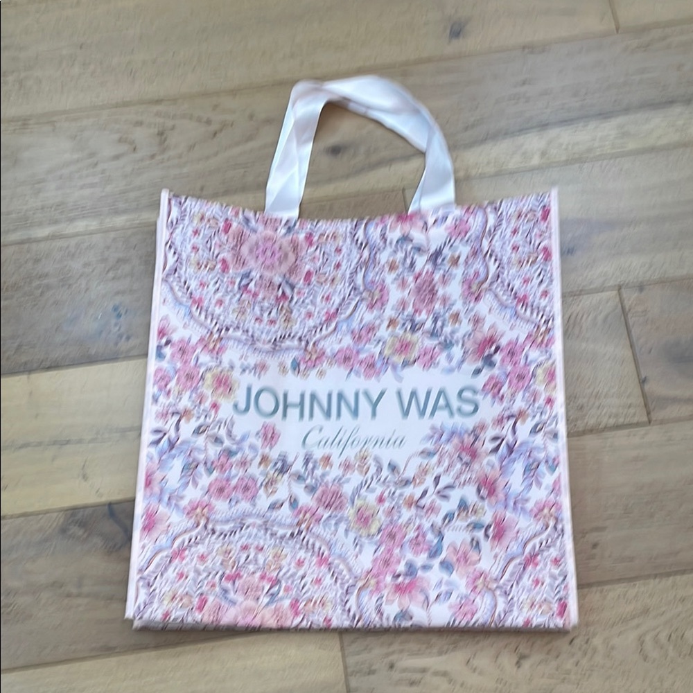 Johnny Was Pink Floral Tote Bag with Handles